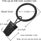 100 Pack Metal Curtain Rings With Clips  Drapery Clips With Rings  Drapes Rings 