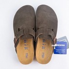 Birkenstock Boston Soft Footbed Mocha Suede Leather Women s men s Clogs Shoes