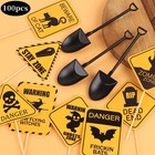 Halloween Cupcake Toppers Mini Shovel Spoons For Halloween Party Cake Desserts D