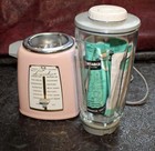 Vintage   Knapp Monarch Liquidizer Blender Pink W glass Jar   Multi Speed 40-511
