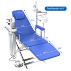Portable Dental Chair Led Light Folding Chair With Air Turbine Suction Unit