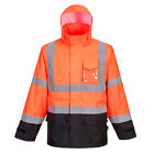 Portwest Us366 Hi Vis Reflective Contrast Waterproof Rain Safety Work Jacket