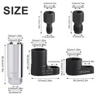 5pcs Automotive O2 Oxygen Sensor Socket Set Offset 02 Sensor Wrench Remover Tool