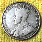 1916 Canada 50 Cents Km  25   925 Silver  Low Mintage Coin 