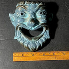 Vtg Cast Bronze Greek Style Theater Masks Wall Plaques Set Of 2 Comedy   Tragedy