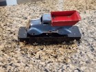 Marx Pre War 1937 To 1942 Hauling Flat Car Train With Dump Truck Red And Blue