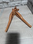 Vtg 13  Hand Carved Wood Nude Woman Lady Nutcracker Sculpture Folk Art Carving