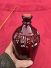 Collectible Vintage Purex Brown Glass Bottle With Red Rubber Stopper