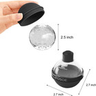 Silicone Ice Ball Molds For Whiskey - Set Of 4 Round Makers With Lids For Cockta