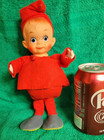 Vintage Rubber Face Pixie Elf Doll Christmas Japan 9  Big Belly Figure Standing
