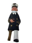 Vtg Carved Wood Peg Leg Sea Captain Sailor Nautical Folk Art 7   