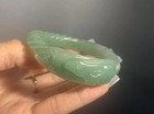 56mm Natural Green Dongling Jade Bangle Sulpture  Full  Green hand-carved