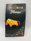 Mexican Hand Painted Wood Bull Figurine Folk Art Alebrije Oaxaca Mini Decor