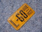 1922 Oregon Motorcycle License Plate Original Paint Double Sided