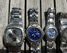 Mixed Lot Of 4 Men   s Vintage Fossil Watches For Repair   All Need New Battery 