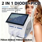 Professional 2 In 1 Diode Laser Hair Removal Machine Picosecond Tattoo Removal