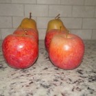 Lot Of 6 Realistic Faux Apples And Pears Artificial Fake Fruit High Quality