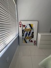 3d Queen Of Hearts Abstract Wall Art     Handmade Statement Piece