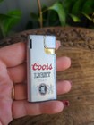 Vintage Robin Coors Light Beer Refillable Lighter Silver Advertising Tobacciana