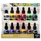 Acrylic Ink Premium 12pc X 20ml  0 7 Us Fl oz   Acrylic Inks For Artists  Essent