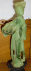 Vintage Chinese Resin Faux Jade Guanyin Statue   Figurine - 12 