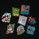 8 Assorted Disney Park Pin Trading Lot Mixed Varied Toy Characters Collectibles