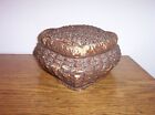 Antique Vintage Heart Shaped Wicker Sewing Basket German  