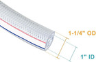 Pvc 1  Id X 1-1 4  Od Braided Clear Flexible Pvc Tubing Soft For Four Seasons Vi