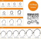 Single Ear Hose Clamps  Oetiker Clamps  117pcs 5 3mm-48 5mm  Crimp Pipe 16 Size