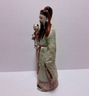Vintage Chinese Fu Xing Porcelain Statue Handpainted Good Fortune God 14    Signed