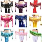 Belly Dance Hip Scarf Sweet Belly Dance Skirt Wrap Sequins Coins Costume