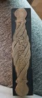 Vintage Letterpress Metal On Wood Printing Block   Barber Shop Pole