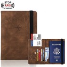 Rfid Blocking Passport Holder Travel Wallet Pu Leather Cover Men Women