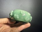 Special Price   58mm Natural Green Dongling Jade Bangle  Japanese Tradition Flower