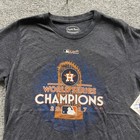 Majestic Threads T-shirt Mens Size S Gray Houston Astros 2017 World Series Usa