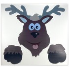 Christmas Fence Peeker Yard Garden Decoration Santa Claus Reindeer Grinch