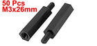 A15060200ux0459 M3 20 6mm Male Female Thread Nylon Hex Standoff Spacer