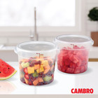 Cambro Round Translucent Container With Lid 6 Qt   2 Pk  Free Shipping