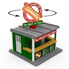 Fast Food Combo - Hot Dog And Burger Stands W rotating Banners  o Scale 