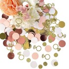 200 Pcs Rose Gold Glitter Wedding Table Confetti  Bridal Shower Rose Gold Ring