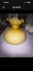 Antiq   Vtg Butterscotch Cased Glass Oil Lamp Shade Aladdin Hurricane Kerosene