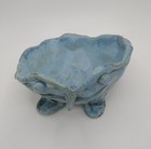 Trinket Dish Face Hand Made Painted Polyclay 3d Blue   Green 3  Tall X 4 5  Wide