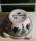Vtg  Signed Quimper Salt--pine Cone Pattern