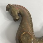 Estate Large Art Deco Bronze And Greek Horse Figurine 12    Tall With Spiral Tail
