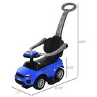 2-in-1 Kid Riding Baby Toy Stroller With Function Safety Bar  Blue