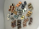 Vintage 1970   s Lot Of Beautiful Macram   Ceramic Pottery Beads Handmade Glazed