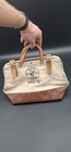 Vintage Klein Tools 5102-12 Tool Bag Lineman Heavy Duty Canvas Leather Usa Made 