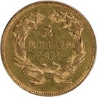 1874  3 Gold Ef Uncertified  1055