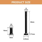 30pcs Pc Fan Screws  For Aio Cooler pc 30mm Unc 6-32   M5x10mm  30pcs Black