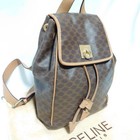 Celine Macadam Pattern Mini Backpack Brown Leather Vintage Authentic
